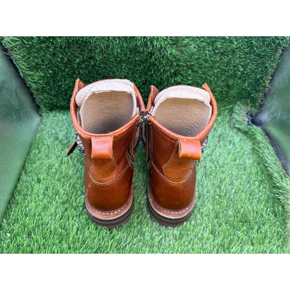 Harley-Davidson Combat Boot Women's 8.5 Brown Leather Biker Motorcycle Workwear - Picture 8 of 14
